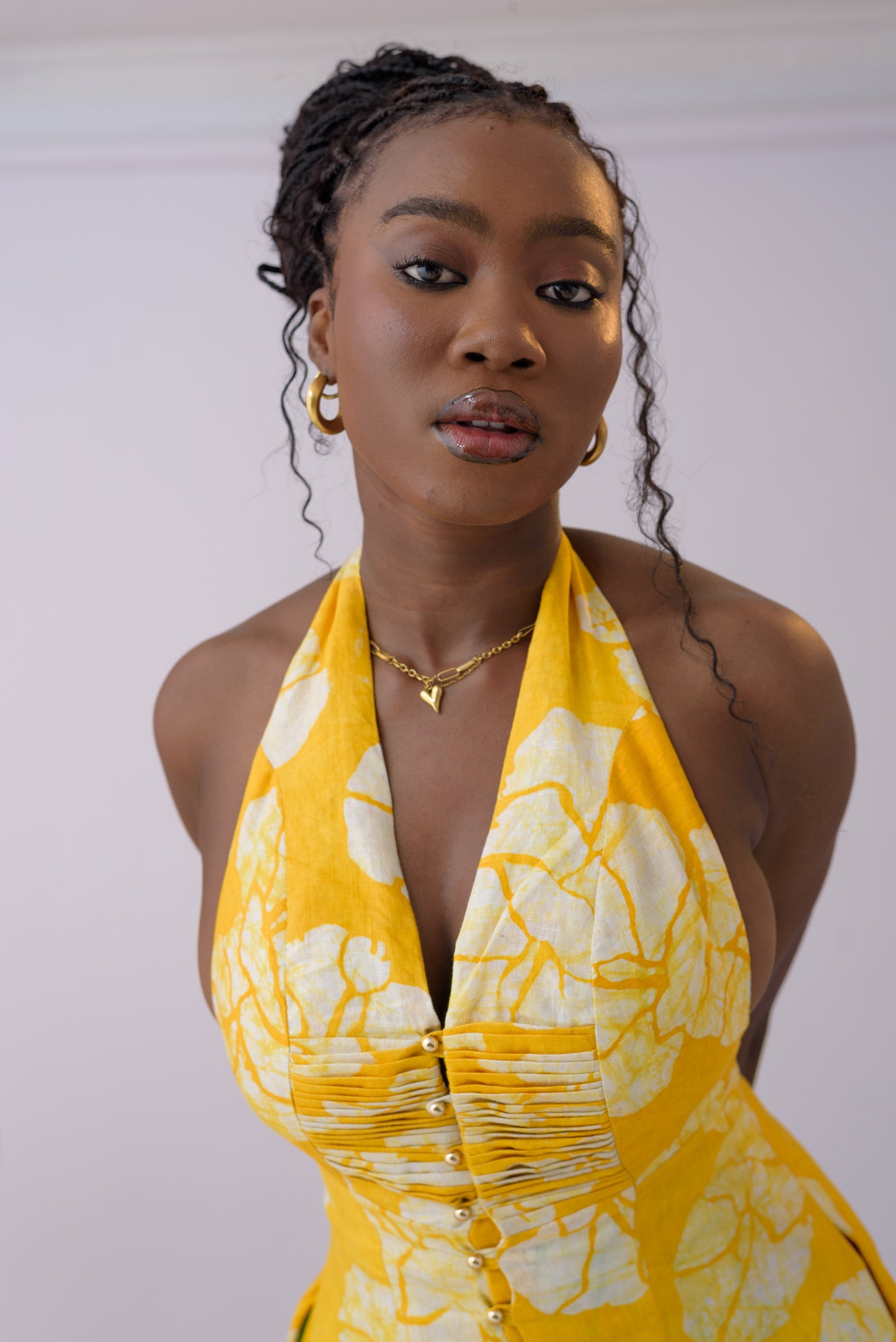 HIBISCUS MADEMOISELLE LINEN DRESS