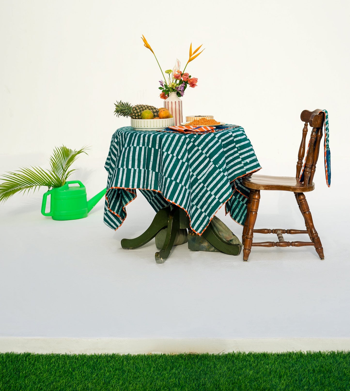 ISLAND TEAL TABLECLOTH