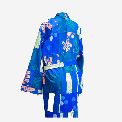 Blue Patchwork Robe